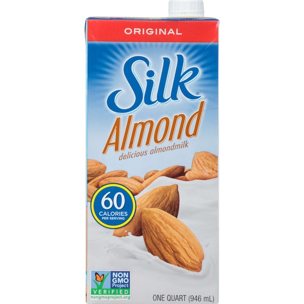 Silk Aseptic Original Pure Almond Milk 1 Qt. Carton, PK6